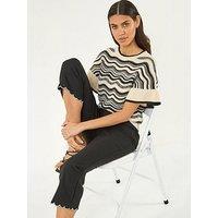 Roman Flared Stretch Cropped Trousers