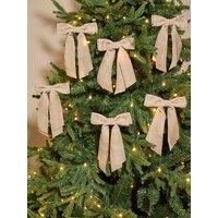 Scottish Everlastings 6 Pack Velvet Bows - Beige