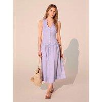 Mint Velvet Lilac Drop Waist Dress