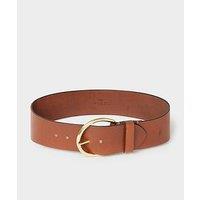 Osprey London The Hoop Brass Buckle Leather Belt (Oversized)