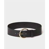 Osprey London The Hoop Brass Buckle Leather Belt (Oversized)