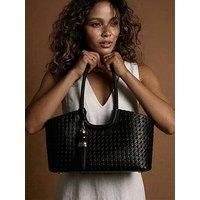 Luella Grey Paige Small Whipstitch Tote In Black