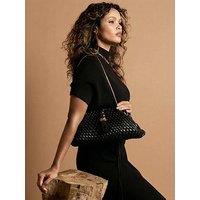 Luella Grey Indigo Oversized Clutch In Black