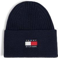 Tommy Hilfiger Kids Heritage Flag Rib Knit Beanie Hat - Dark Blue