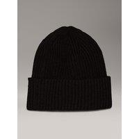 Calvin Klein Jeans Kids Monogram Rib Beanie - Black