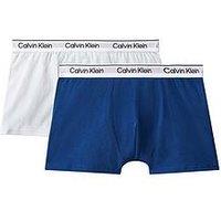 Calvin Klein Boys 2 Pack Modern Trunk - Blue / White
