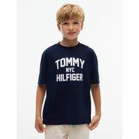 Tommy Hilfiger Boys Brand Love Short Sleeve T-Shirt - Dark Blue