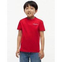 Tommy Hilfiger Boys Essential Logo Short Sleeve T-Shirt - Red