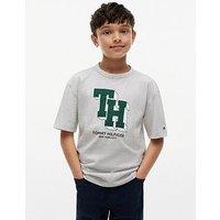 Tommy Hilfiger Boys Th Logo Short Sleeve T-Shirt - Grey