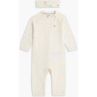 Tommy Hilfiger Unisex Knitted Heart Cotton Coverall - Cream