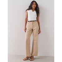 The Very Collection Women'S Relaxed Straight Leg Jeans - Beige