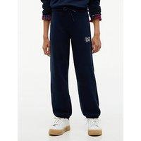 Tommy Hilfiger Girls Script Sweatpants - Dark Blue