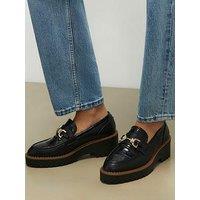 River Island Chunky Snaffle Loafer School Shoe - Black