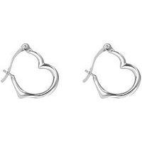 Seol + Gold Sterling Silver Plain Heart Hoops