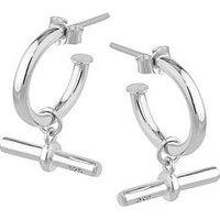 Seol + Gold Sterling Silver T-Bar Hoops