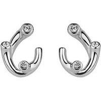 Seol + Gold Sterling Silver Cz Bezel Stud Earrings