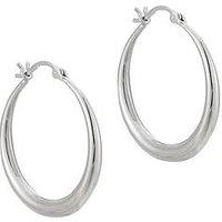 Seol + Gold Sterling Silver Medium Asymmetric Creole Hoops