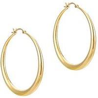 Seol + Gold 18Ct Gold Plated Medium Asymmetric Creole Hoops