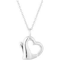 Seol + Gold Sterling Silver Heart Clasp Charm Connector With Chain