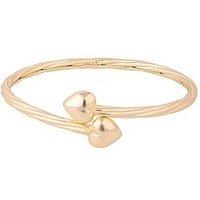 Seol + Gold 18Ct Gold Plated Puffy Heart Torque Bangle