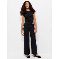 New Look 915 Jersey Wide Leg Trousers - Black