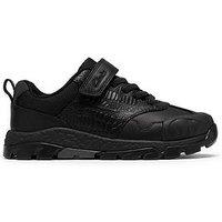 Clarks Junior Steggy2 Soar Leather Trainer - Black