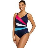 Zoggs Womens Flashdrive Wrap Panel Classicback Swimsuit