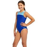 Zoggs Girls Fishdom Infinity Back Swimsuit - Blue