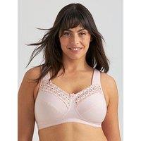 Miss Mary Of Sweden Broderie Anglaise Non-Wired Bra - Dusty Pink