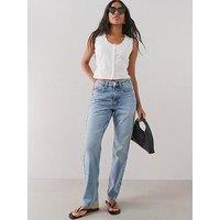 The Very Collection 90S Fit Straight Leg Jeans - Mid Wash