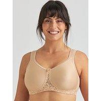 Miss Mary Of Sweden Smooth Lacy Non-Wired T-Shirt Bra - Beige