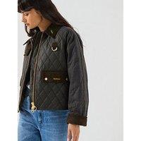 Barbour Tartan Reimagined Icons Tartan Quilted Spey Wax Jacket - Green