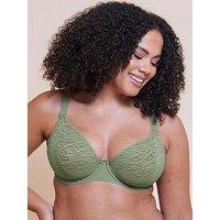 Curvy Kate Smoothie Lace Moulded Balcony Bra - Sage Green