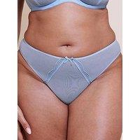 Curvy Kate Curvy Kate Lightstyle Scallop Brazilian Brief- Light Blue/Silver