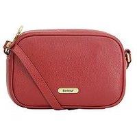 Barbour Womens Daphne Mini Leather Crossbody Bag - Red