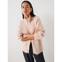 Barbour International Ramona Knitted Zip-Up Jacket - Beige