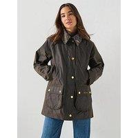 Barbour Icons Tartan Collar Modern Beadnell Wax Jacket