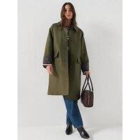 Barbour Ria Showerproof Car Coat - Green