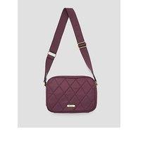 Barbour Womens Quilted Adjustable Strap Crossbody Bag - Red