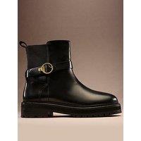 Barbour Womens Alexandra Buckle Detail Chunky Sole Ankle Boots - Black