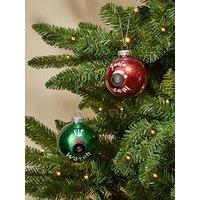 Festive Pack Of 2 Santa/Elf Cam Christmas Tree & Baubles