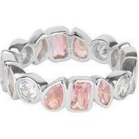 Seol + Gold Sterling Silver Multi Shape Bezel Set Eternity Band Ring