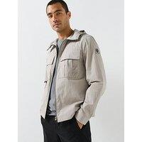 Belstaff Men'S Container Hooded Zip Overshirt - Light Beige