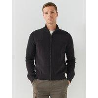 Belstaff Mens Commander Zip Stand Collar Cardigan - Black