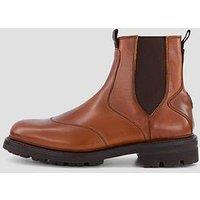 Belstaff Mens Leather Lug Sole Chelsea Boots - Brown