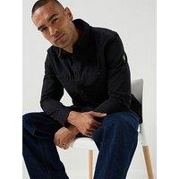 Belstaff Outpost Cotton Herringbone Overshirt - Black