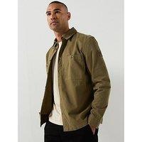 Belstaff Outpost Cotton Herringbone Overshirt - Green