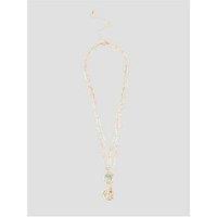 The Very Collection Layered Tone Chain Necklace With Pendants - Gold