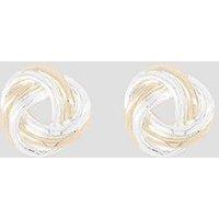 The Very Collection Mixed Metal Knot Stud Earrings