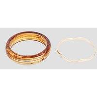 The Very Collection 2 Pack Resin & Gold Tone Bangles